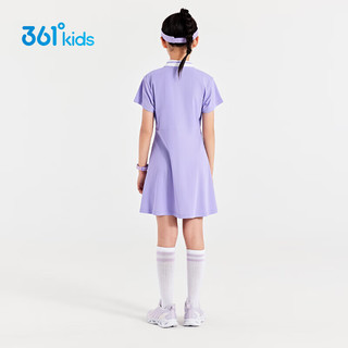 361°童装 儿童连衣裙2024夏女童轻薄透气凉爽弹力裙子 紫150