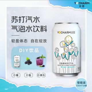 百香果味苏打汽水 0糖0脂0卡 调酒气泡苏打水 330ml*24罐