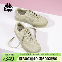 KAPPA卡帕女鞋厚底滑板鞋子女2024春季运动休闲鞋软底德训鞋小粉鞋 雄鹿棕 40