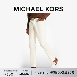 MICHAEL KORS 迈克·科尔斯 迈克高仕 男士直筒通勤休闲长裤 白色 129 M