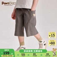 PawinPaw卡通小熊童装2024年夏季男童裤子时尚宽松儿童短裤 Grey灰色/15 110