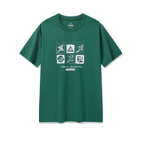 XTEP 特步 短袖针织衫夏季舒适876227010155 藤蔓绿 S