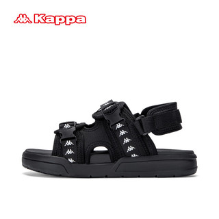 卡帕（Kappa）丛林狮子运动凉拖鞋休闲鞋户外防滑沙滩鞋 黑色 44 