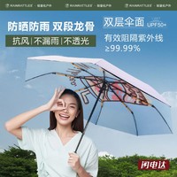 百亿补贴：晴雨格格 高级太阳伞双层黑胶隔热降温遮阳防晒防紫外线晴雨两用伞学生女伞