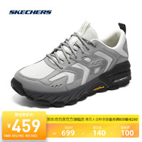 SKECHERS 斯凯奇 男鞋城市户外运动鞋休闲徒步登山鞋 白色/灰色/WGY 42