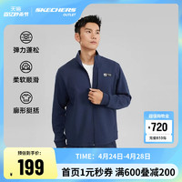 SKECHERS 斯凯奇 官方outlets 空气棉女运动外套春季男子休闲户外跑步骑行衣