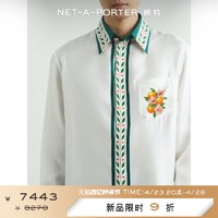 Casablanca 早春男印花真丝长袖衬衫NAP/NET-A-PORTER颇特