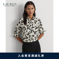 LAUREN RALPH LAUREN 拉夫劳伦 女装 24年春经典版型叶子印花棉薄纱衬衫RL61962 101-多色 M