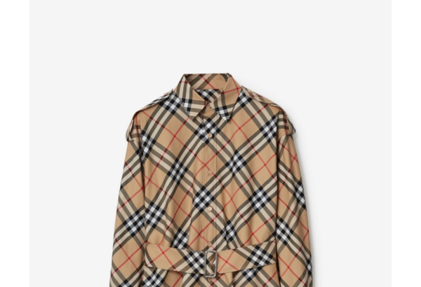 博柏利(burberry)【经典之作系列】女装 格纹棉质衬衫式连衣裙