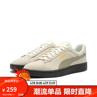 PUMA 彪马 官方 男女同款情侣复古休闲板鞋 SMASH 3.0 390984 米白色-桦树绿-梨黄色-07 42