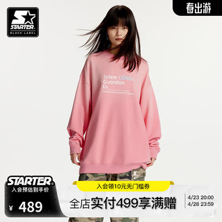 STARTER 男女同款长袖卫衣圆领时尚百搭宽松显瘦2024年上衣 红色 M 170/88A