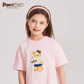 PawinPaw卡通小熊童装2024年夏新男女童印花短袖T恤 Yellow黄色/30 110