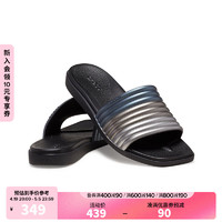 卡骆驰crocs迈阿密金属凉拖女鞋沙滩鞋210041 黑色-001 35(220mm)