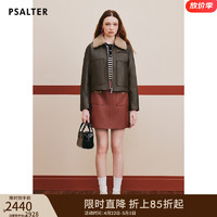 诗篇（PSALTER）专选【冬】翻领休闲复古皮衣鹅绒服羽绒服 深咖 44