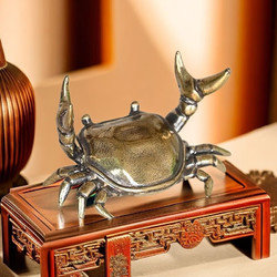 卡芬蒂 實心純銅擺件 純銅舉重螃蟹-約53克