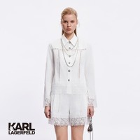 KARL LAGERFELD 镂空织带拼接女衬衫2024春夏