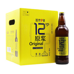 YANJING BEER 燕京啤酒 燕京9号 原浆白啤酒  12度鲜啤原浆 726ml*6瓶装