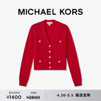 MICHAEL KORS 迈克·科尔斯 迈克高仕女士羊毛混纺针织开衫 红色 609 S