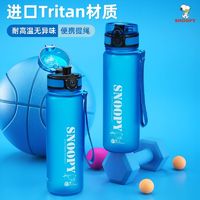 SNOOPY 史努比 夏季男生塑料杯耐高温个性直饮水壶运动风大容量便携tritan