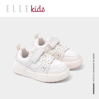 百亿补贴：Ellekids ELLE KIDS春季新款低帮女童板鞋魔术贴儿童休闲鞋男童软底童鞋子