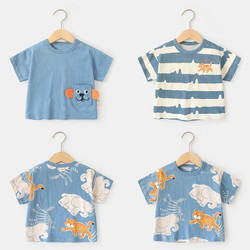 cutepanda's 咔咔熊猫 婴儿衣服休闲短袖T恤夏装男童女宝宝儿童夏季半袖上衣