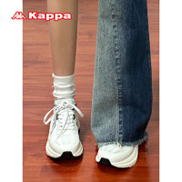 KAPPA卡帕女鞋运动老爹鞋子女2024春夏季跑步鞋休闲鞋 鹭羽白 38