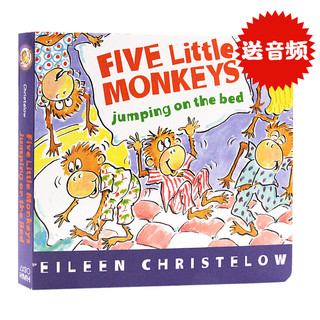 《Five Little Monkeys Jumping on the bed 五只小猴子绘本在床上跳》