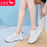 红蜻蜓 女鞋板鞋女气垫增高休闲旅游鞋女软底运动鞋女 WXB140201 白色 39