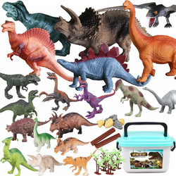 ALLEXC 奧啟科 兒童恐龍玩具68件套仿真動物模型霸王龍玩具3-10歲男孩生日禮物 68件套（恐龍套裝+場景套裝）