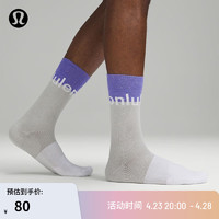 lululemon丨Daily Stride 男士中筒袜 LM9AP8S 深色薰衣草/海盐 L