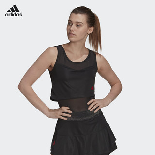 adidas 阿迪达斯 网球服法网女运动无袖连体衣T恤背心GN5467