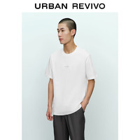 URBAN REVIVO 字母印花圆领短袖T恤UMU430004 本白 L