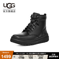 UGG 秋季男士休闲舒适平底纯色系带时尚马丁靴短靴 1151791