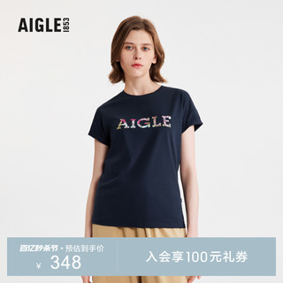 AIGLE 艾高 春夏户外休闲运动弹性柔软舒适圆领套头短袖T恤女士上衣