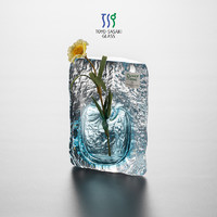 TOYO-SASAKI GLASS 东洋佐佐木日本进口加厚玻璃花瓶透明插花水养鲜花高级感桌面摆件
