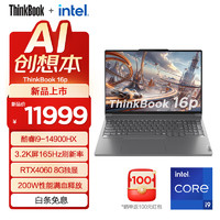 ThinkPad 思考本 联想ThinkBook16p高性能笔记本电脑 英特尔14代酷睿标压 16英寸设计办公AI创想笔记本 i9-14900HX 32G 1T 00CD 预装office