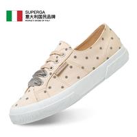 SUPERGA 春夏季小白鞋女系带休闲鞋厚底增高松糕鞋帆布鞋子女