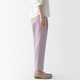 无印良品（MUJI）女式 聚酯纤维 锥形裤 裤子 长裤 休闲裤 BEH17C3A 浅紫色 M