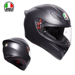 AGV 摩托車頭盔 K1 男女四季機車賽車盔機車全覆式防護騎行全盔 K1-啞黑 XL