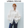 URBAN REVIVO 女士都市休闲肌理感开襟衬衫 UWU240047 本白 XS