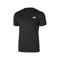 SKECHERS 斯凯奇 短袖运动T恤夏季男款透气舒适吸湿速干衣 高级黑 XXL