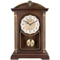 威灵顿 座钟   钟表客厅欧式复古实木报时台钟玄关创意摇摆钟T20240