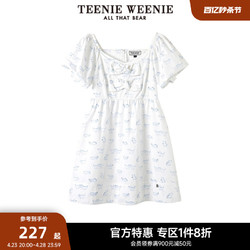 TEENIE WEENIE TeenieWeenie小熊奥莱女夏季蝴蝶结清新时尚甜美复古连衣裙