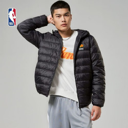 NBA 太陽隊連帽羽絨服 籃球運動時尚休閑保暖羽絨服 騰訊體育 XL