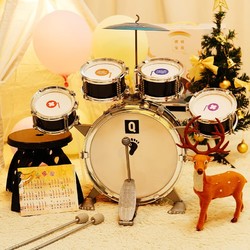 QIAO WA BAO BEI 俏娃寶貝 兒童圣誕節新年禮物架子鼓玩具男孩1生日5益智3歲小孩子4打擊樂器