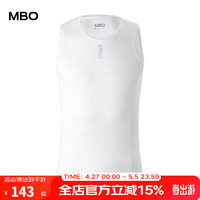 MBO/迈森兰 迈森兰（MBO）男士打底衫内衣排汗干爽公路自行车骑行背心无袖骑行服短袖 白色无袖打底衫 L