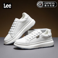 Lee modern 男鞋2024新款白色鞋子男厚底增高休闲板鞋百搭运动休闲鞋 白色 L233UB379 39