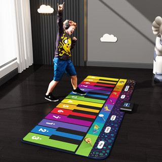 RICZAC 德国脚踩钢琴儿童玩具男孩女孩234567宝宝周岁礼物脚踏家用跳舞毯 超大彩虹钢琴毯