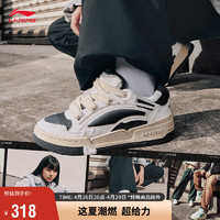 LI-NING 李宁 征程V2面包鞋板鞋女鞋舒适软弹经典运动休闲鞋AGCT138