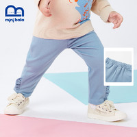 88VIP：迷你巴拉巴拉 宝宝打底裤2022年春款女童小童弹力针织仿牛仔长裤